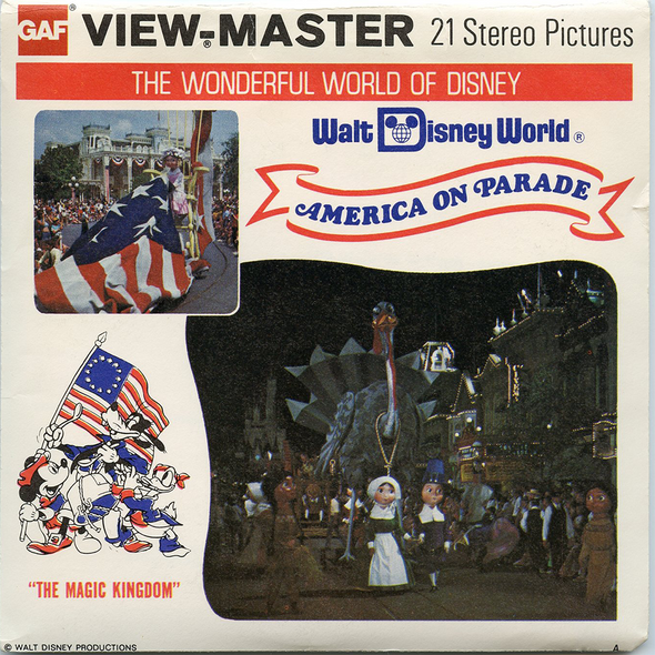ViewMaster America on Parade - Walt Disney Word - A954 - Vintage