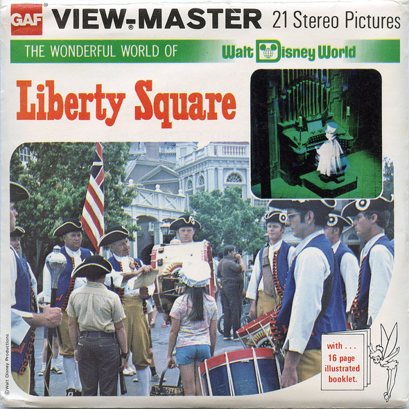 View Master - Liberty Square - Walt Disney World - Vintage -  3 Reel Packet - 1970s Views - H24