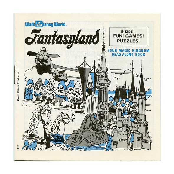 ViewMaster - Fantasyland - Walt Disney World  - Vintage - 3 Reel Packet - 1970s views - H25