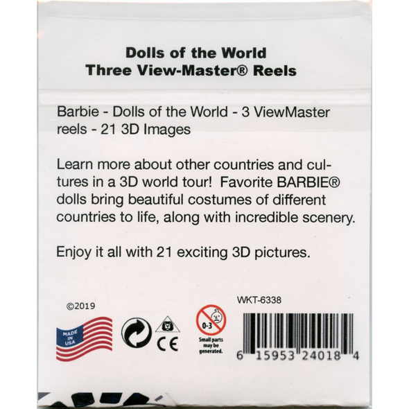 Barbie - Doll of The World -  Cartoon - ViewMaster - 3 Reel Set