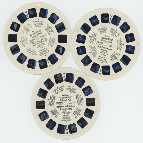 Yellowstone - National Park - View-Master 3 Reel Packet - 1960's view - Vintage - (A306-S5)