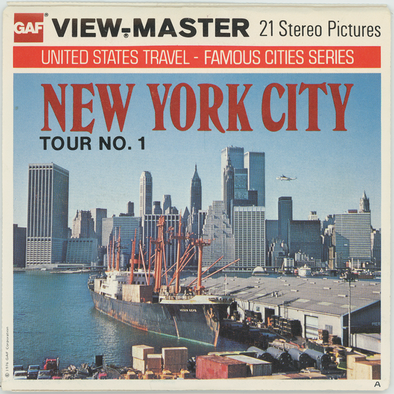 New York City - Tour No.1 - View-Master 3 Reel Packet - 1970's views - vintage - (A644-G5A)