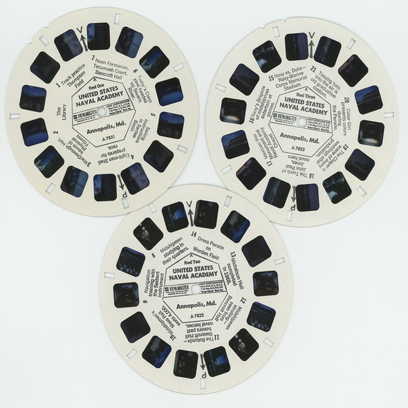 Annapolis U.S. Naval Academy - View-Master 3 Reel Packet -1960's view - vintage - (A783-G1A)