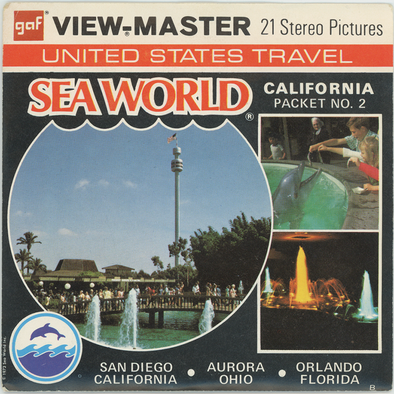 Sea World California No.2 - View-Master 3 Reel Packet - 1970's view - vintage - (ECO-A193-G3B)