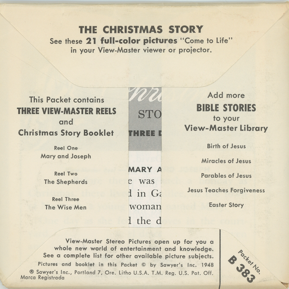 The Christmas Story - View-Master 3 Reel Packet - 1960's - vintage - (ECO-B383-S5)