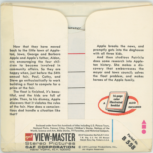Apple's Way - View-Master 3 Reel Packet - 1970's - vintage - (B558-G3A)