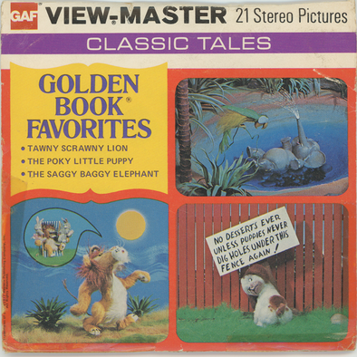 Golden Book Favorites - View-Master 3 Reel Packet - 1970's - vintage - (ECO-H14-G5)