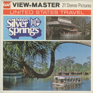 Silver Springs - Florida - View-Master 3 Reel Packet - 1970's views - vintage - (ECO-H50-G5)