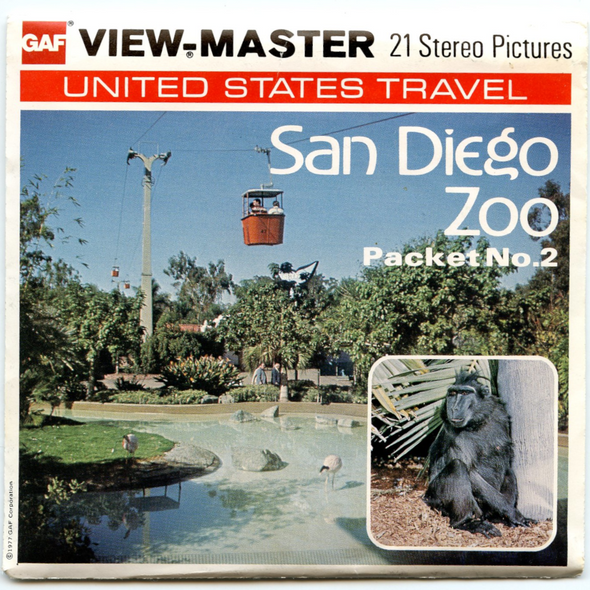 San Diego Zoo - No.2 - View-Master - Vintage 3 Reel Packet - 1970s views (BARG-H60-G5NK)