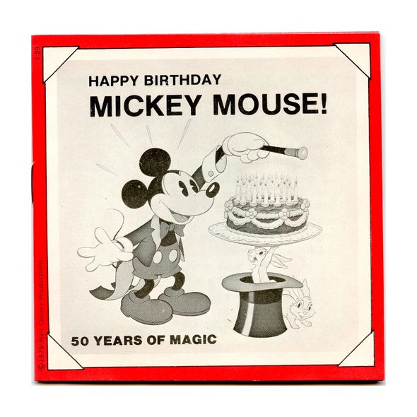 Happy Birthday Mickey Mouse - View-Master - Vintage 3 Reel Packet - 1970s views (ECO -J29-G6NK)