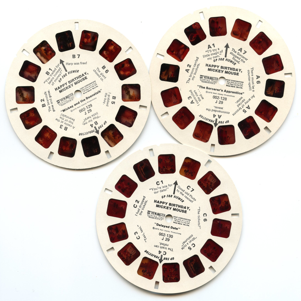 View-Master Happy Birthday Mickey Mouse 3 reels & book Only J29 - EG10
