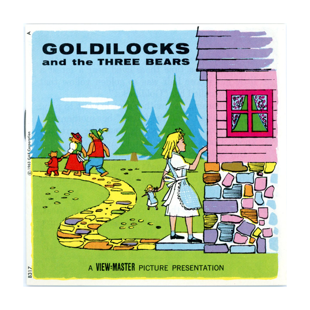 Goldilocks and the Three Bears - B317 - Vintage Classic View-Master 3 Reel  Packet - 1970s