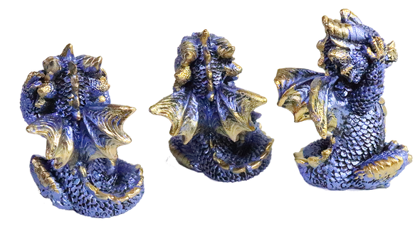 miniature blue dragon figurines