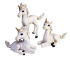 Pony Unicorns - Set of 3 (Standing and Sitting)  Figurines - Beautiful Detail