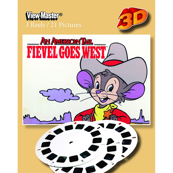 An American Tail Fievel Goes West - View-Master 3 reel set - vintage