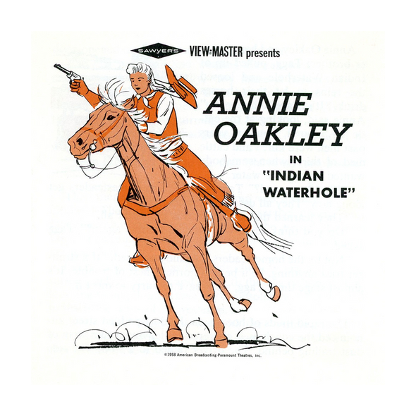 ViewMaster Annie Oakley - Indian Waterhole - B470 - Vintage Classic - 3 Reel Packet - 1960s