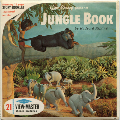 Jungle Book - B363 - Vintage View-Master - 3 Reel Packet - 1960s views