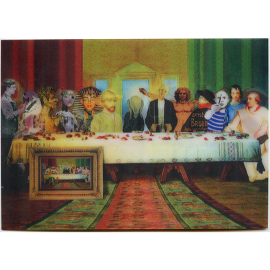 LAST SUPPER MODERN VERSION - Famous Characters & Artists - Motion - 3D Lenticular Postcard - NEW