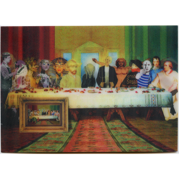 LAST SUPPER MODERN VERSION - Famous Characters & Artists - Motion - 3D Lenticular Postcard - NEW