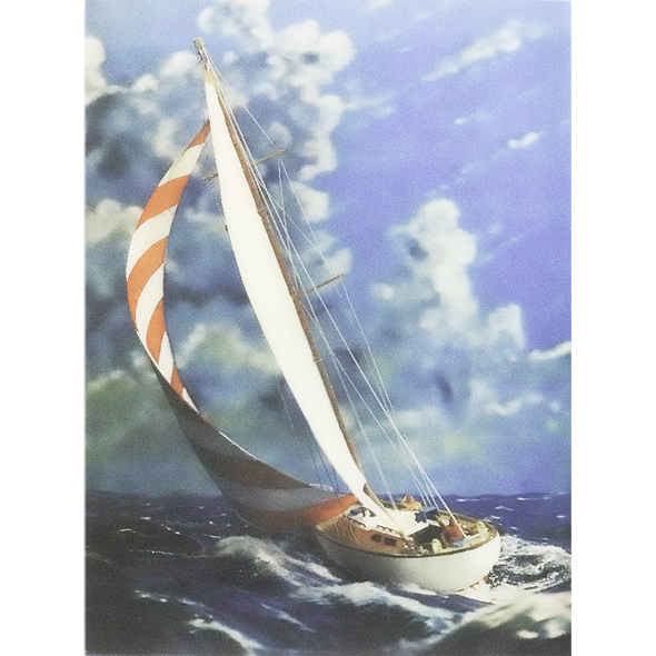 Racing Yacht - 3D Lenticular Poster - 12 X 16