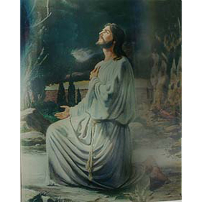 Christ in Gethsemane and Agony in the Garden - 3D Lenticular Poster - 12 X 16