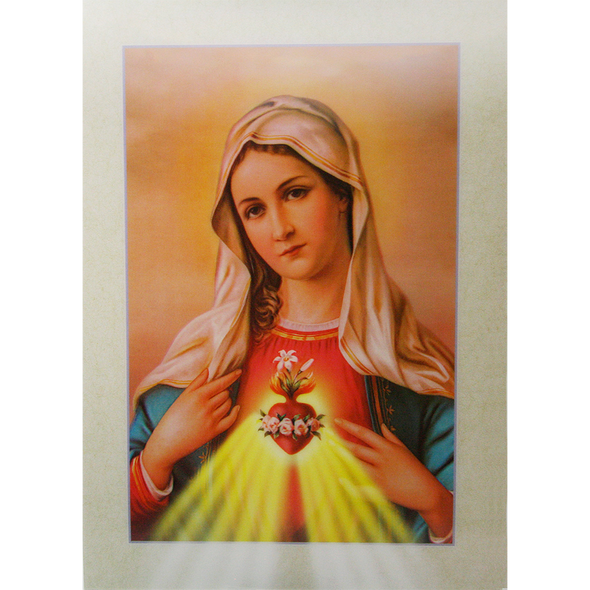 Our Lady of Immaculate Heart - Religious - 3D Lenticular Poster - 12x16 Print