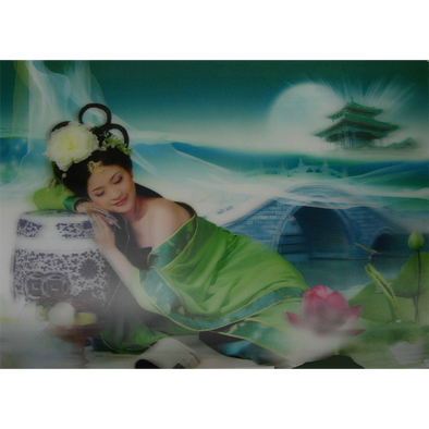 Asian Beauty Dreaming - 3D Lenticular Poster - 10 X 14