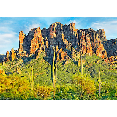 Superstition Mountains - 3D Lenticular Postcard Greeting Card - NEW