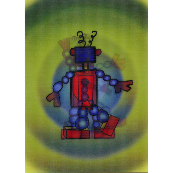 DANCIN ROBOT - Animated - 3D Lenticular Postcard Greeting card - NEW