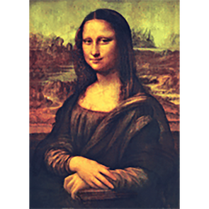 Mona Lisa and Skeleton - Animated - 3D Lenticular Postcard - NEW