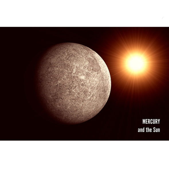Mercury and the Sun - 3D Lenticular Postcard Greeting Card
