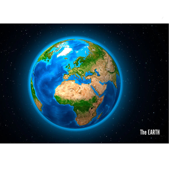 Earth - Showing Europe and Africa - 3D Lenticular Postcard Greeting Card