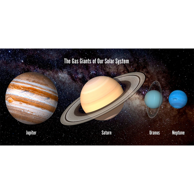 Solar System - Gas Giants - 3D Lenticular Postcard Greeting Card - Oversize