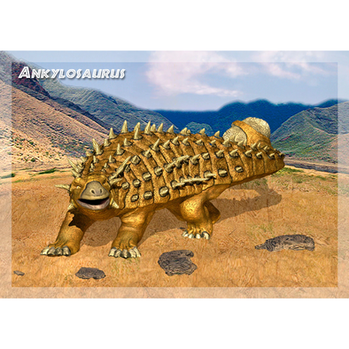 Ankylosaurus - Dinosaur - 3D Action Lenticular Postcard Greeting Card