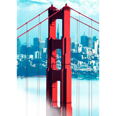 Golden Gate Bridge - 3D Lenticular Postcard Greeting Card
