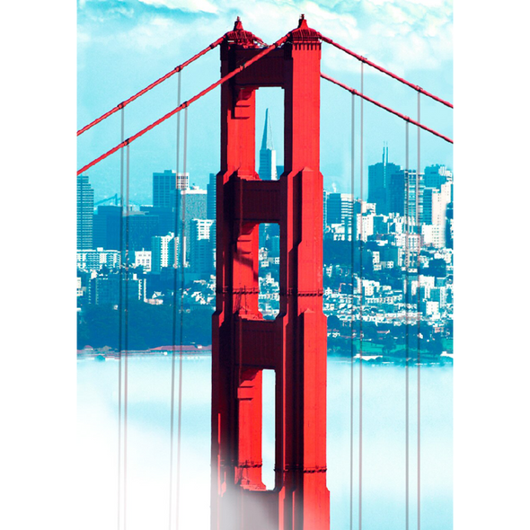 Golden Gate Bridge - 3D Lenticular Postcard Greeting Card