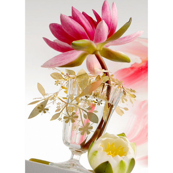 Water Lilies - 3D Lenticular Postcard Greeting Card