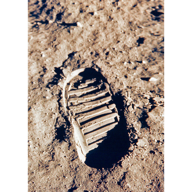 Apollo 11 footprint - 3D Lenticular Postcard Greeting Card