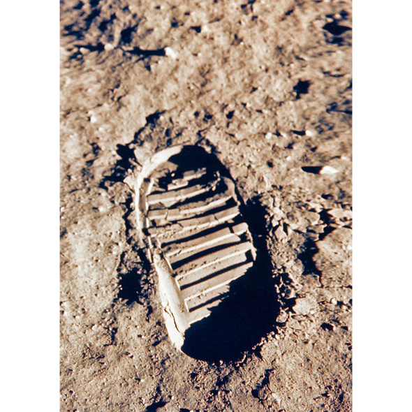 Apollo 11 footprint - 3D Lenticular Postcard Greeting Card
