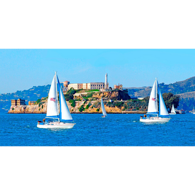 San Francisco with Alcatraz Island - 3D Lenticular Postcard Greeting Card - Oversize