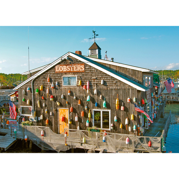 New England lobster shack - 3D Action Lenticular Postcard Greeting Card
