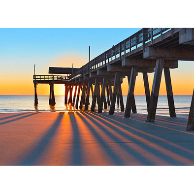 Pier at Sunrise - 3D Lenticular Postcard Greeting Card