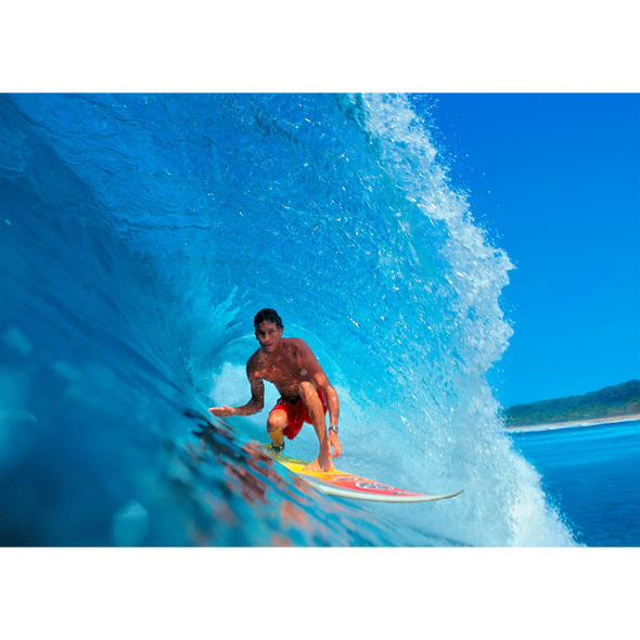 Surfer in the Curve of a Wave - 3D Lenticular Postcard Greeting Card