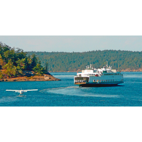 Washington State Ferry - 3D Lenticular Postcard Greeting Card - Oversize