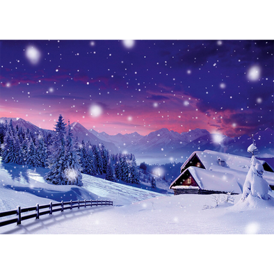 It's Snowing - 3D Lenticular Postcard Greeting Card