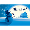 Snowman Waving at Santa - 3D Action Lenticular Postcard Greeting Card