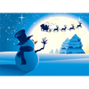 Snowman Waving at Santa - 3D Action Lenticular Postcard Greeting Card