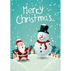 Santa and Frosty - 3D Action Lenticular Postcard Greeting Card