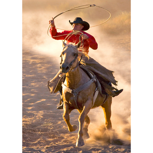 Cowboy with Lasso - 3D Lenticular Postcard Greeting Card