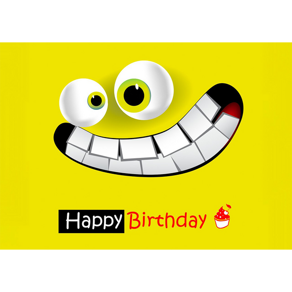 Happy Birthday -Happy Smile- 3D Action Lenticular Postcard Greeting Card